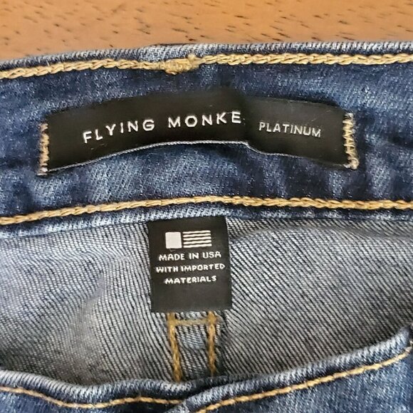 Flying Monkey Platinum Stretch Skinny Jeans Womans Size 28 Blue Denim Low Rise - Picture 6 of 10